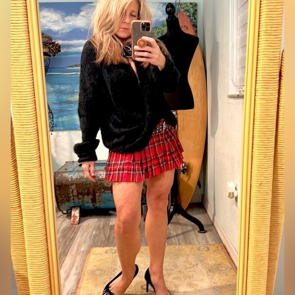 ❤️Royal Bones,Daang by Tripp NYC Red Plaid, Hardware in Perfect Condition! CUTE - Picture 4 of 15